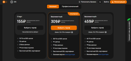 Обзор тарифных планов Majordomo с возможностью выбора оптимального хостинга для вашего проекта