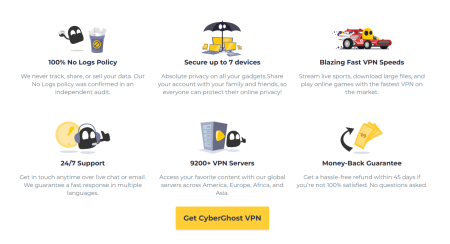 Преимущества Cyberghost VPN
