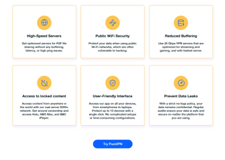 Преимущества использования PureVPN